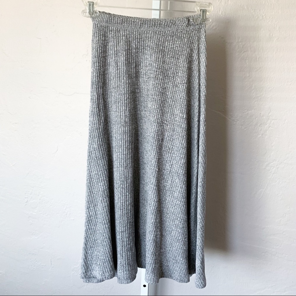 ABOUND Gray A Line Ribbed Skirt Size XS